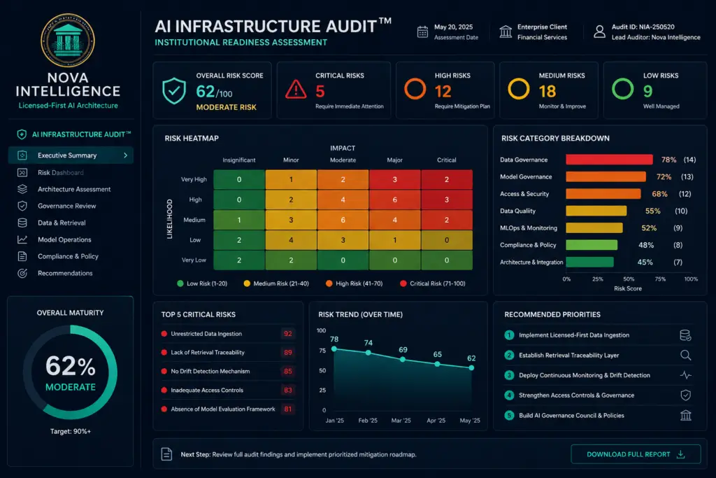 ai infrastructure audit dashboard design